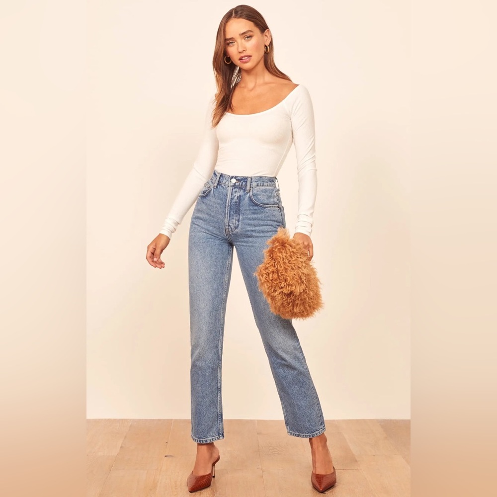Reformation Cynthia High Waist Relaxed Jeans in Colorado